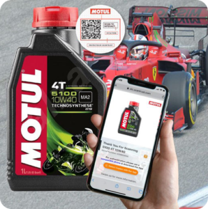 Motul uses Scantrust anti-counterfeiting