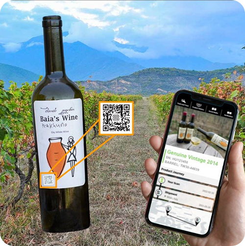 Baias wine anti-counterfeiting for wine